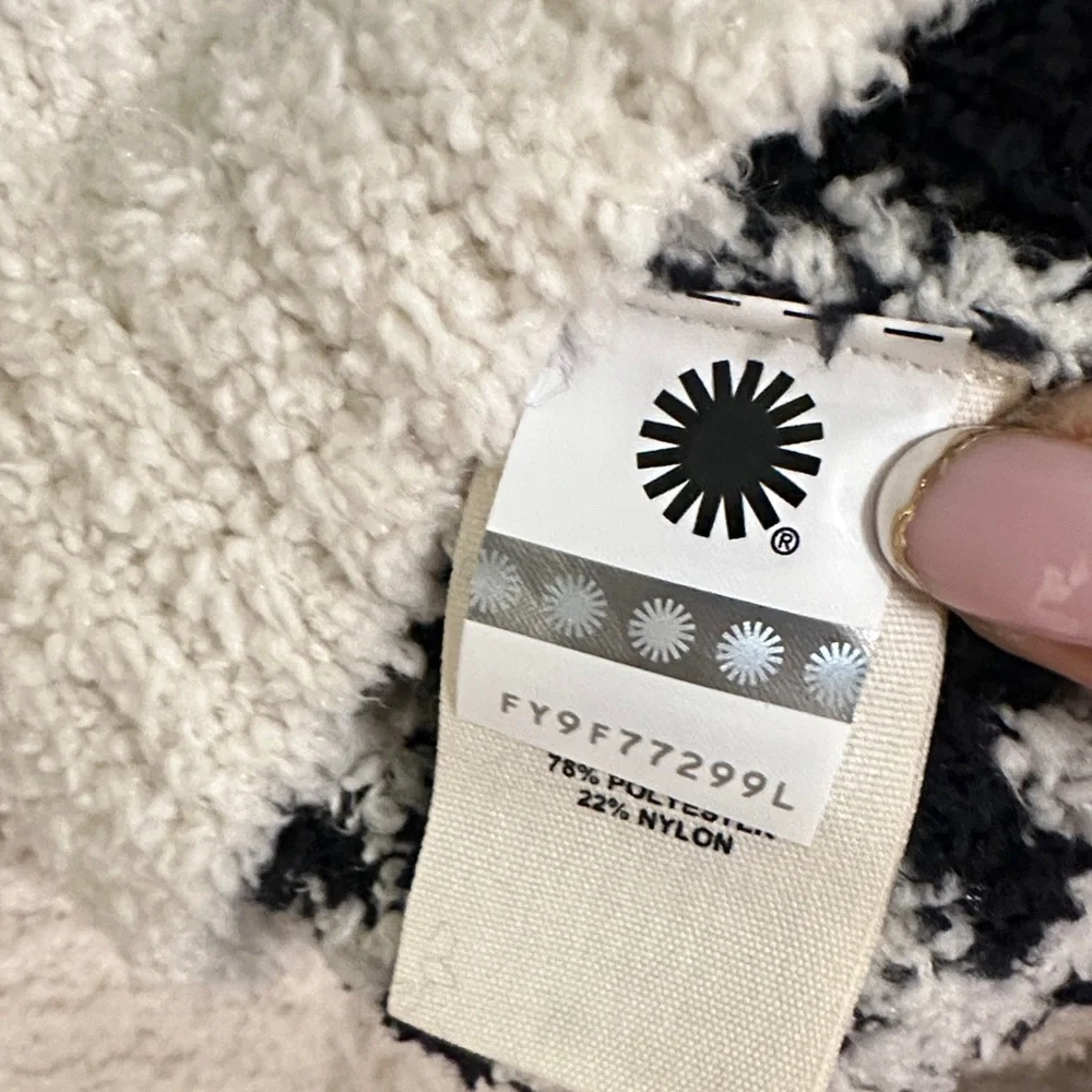 UGG Cream and Black Animal Print Turtleneck Sweater - Picture 9 of 9